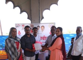 कृष्णाई सोशल फाउंडेशनच्या सहकार्याने छगन भुजबळ यांच्या वाढदीवसानिमित्त रक्तदान शिबीर