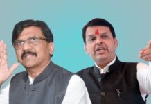 संजय राऊत आणि देवेंद्र फडणवीस यांची झाली गळाभेट….महाराष्ट्रात खळबळ