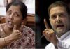 लोकसभेत बोलताना काँग्रेस नेते राहुल गांधी यांची ‘डूम्सडे मॅन’ म्हणत निर्मला सीतारामन यांच्याकडून हेटाळणी