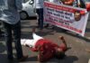 कृषी कायदे रद्द करण्यासाठी स्वाभिमानी शेतकरी संघटनांचे रास्ता रोको आंदोलन