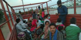 परप्रांतीय कामगार परतीच्या मार्गावर …..