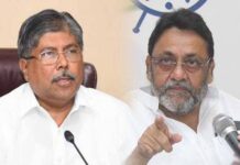 लोकशाही संपली असे जाहीर करा अन्यथा चंद्रकांत पाटील माफी मग – नवाब मलिक